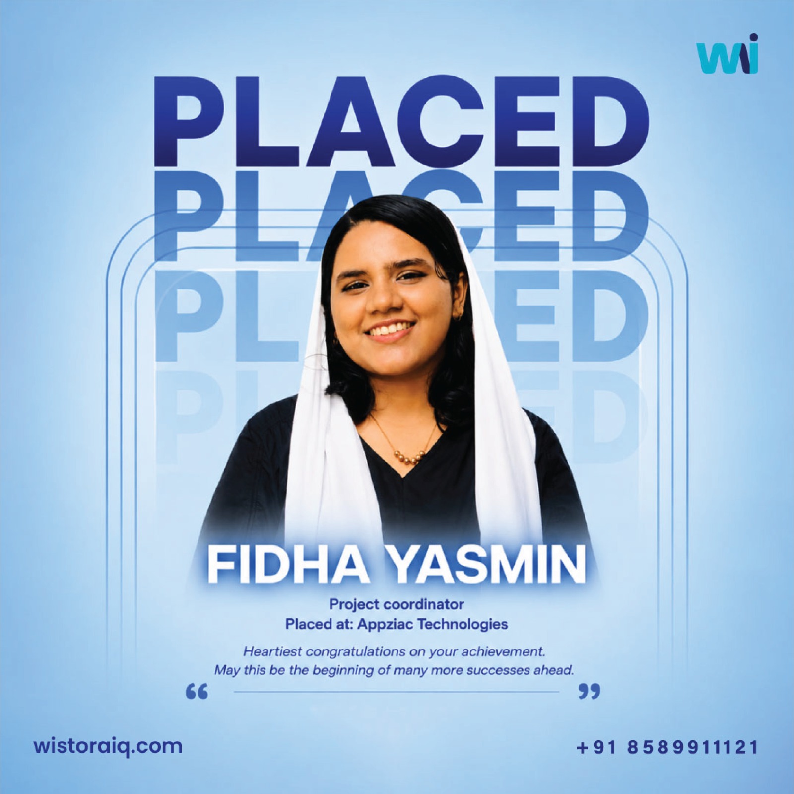 Wistora placement testimonial